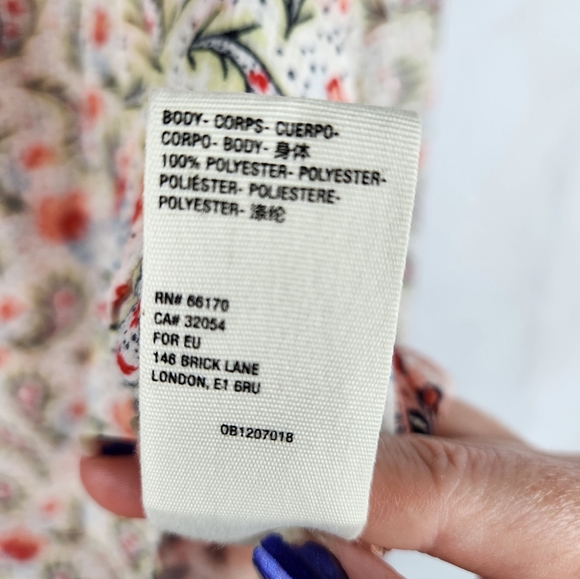 Free People Floral Snake Print Blouse - Picture 7 of 7